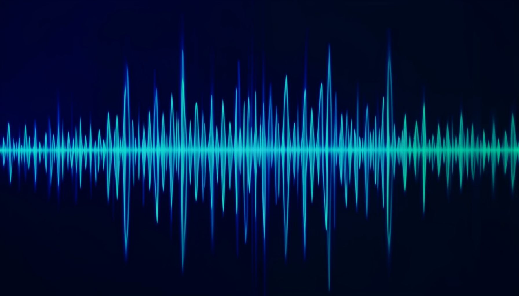 Colorful abstract soundwave pattern in deep blue and teal tones, evoking energy and rhythm
